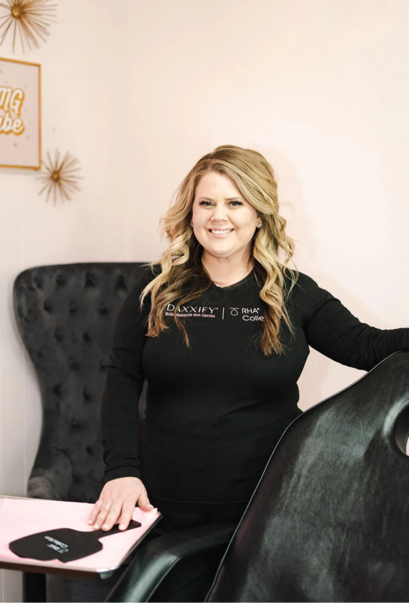 Portrait of Danielle, founder and licensed aesthetic injector at Forever Glow, Leander TX