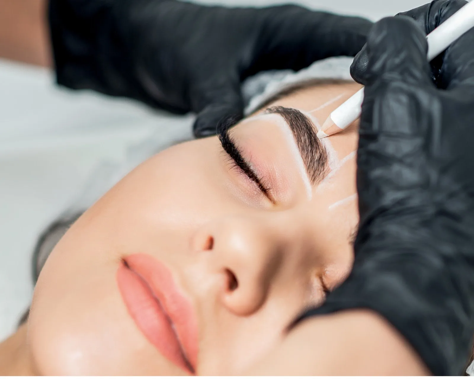 Brow mapping and shaping with a licensed brow artist at Forever Glow Aesthetics & Wellness in Leander, TX