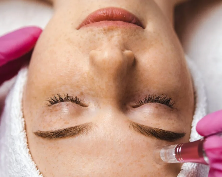 Close-up of refreshed, smooth skin